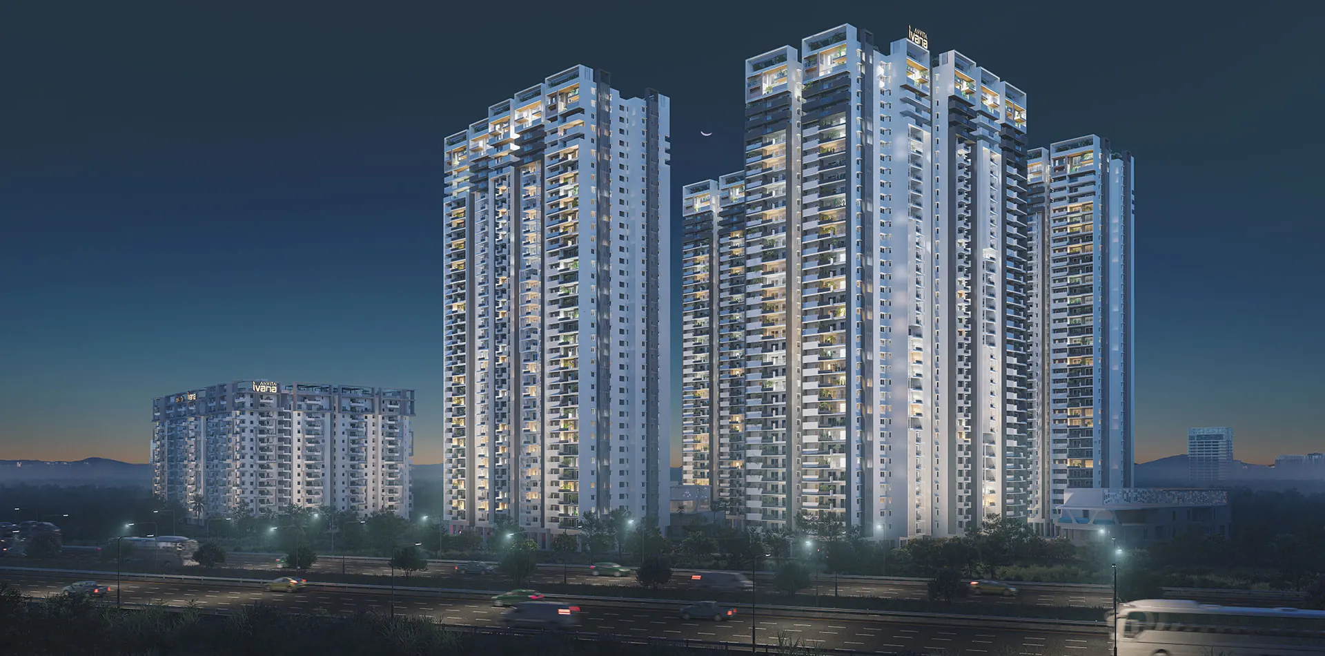 Anvita Ivana flats for sale in Kollur, Hyderabad, ORR-facing gated community towers