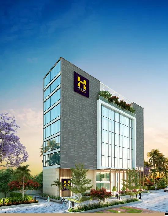 27,000 sq. ft. clubhouse building at Vaishnavi Houdini, gated community flats for sale in Bandlaguda Jagir