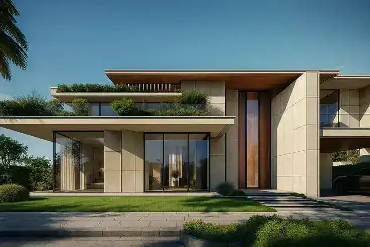 Modern luxury villa exterior for sale in Hyderabad